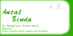 antal binda business card